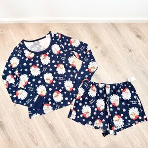 Women's Santa Print Waffle Knit Pajama Set - Old Navy Size: Small